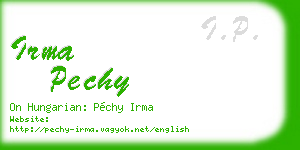 irma pechy business card