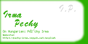 irma pechy business card